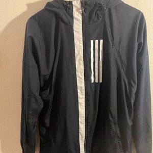 adidas Black and White Windbreaker Jacket